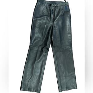 Junction West Women’s Size 12 Trouser Style Black Leather Pants